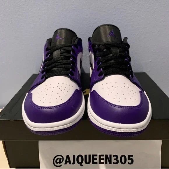 Air Jordan 1 Low Court Purple Men’s - Picture 3 of 4